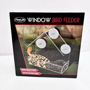 FineLife Window Bird Feeder - Clear 6"